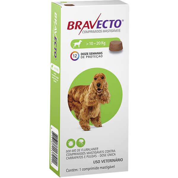 Antipulgas Bravecto Cães 10 até 20kg