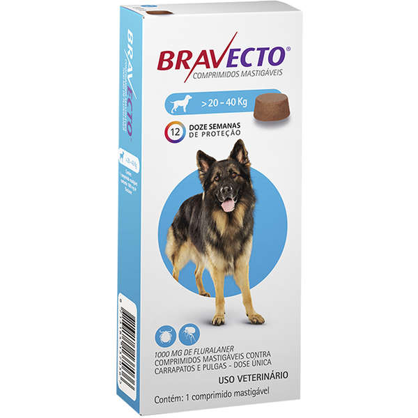 Antipulgas Bravecto Cães 20 até 40kg