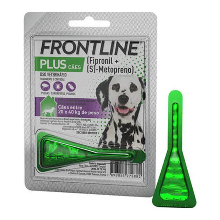 Antipulgas e Carrapatos Frontline Plus para Cães de 20 a 40kg