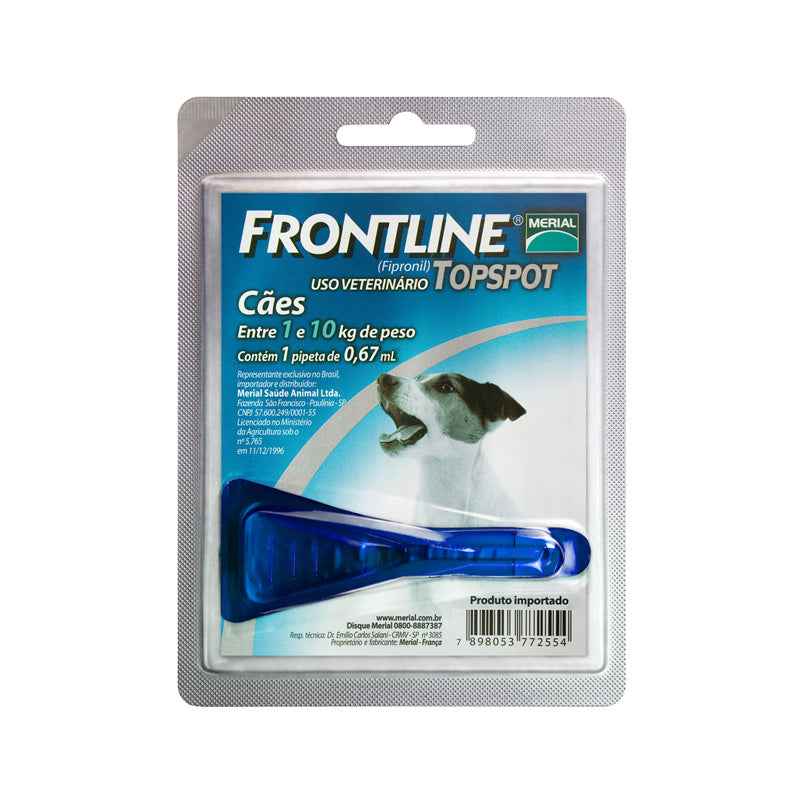 Antipulgas e Carrapatos Frontline Topspot para Cães de 1 a 10kg