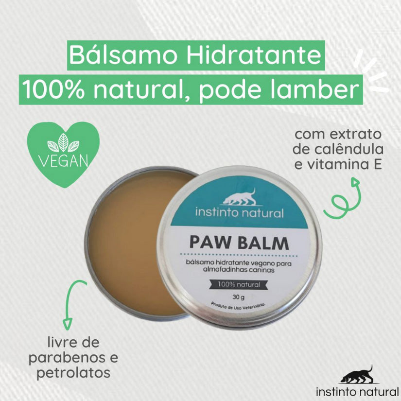 Bálsamo Hidratante Vegano para Patinhas e Cotovelos de Cachorros 30g