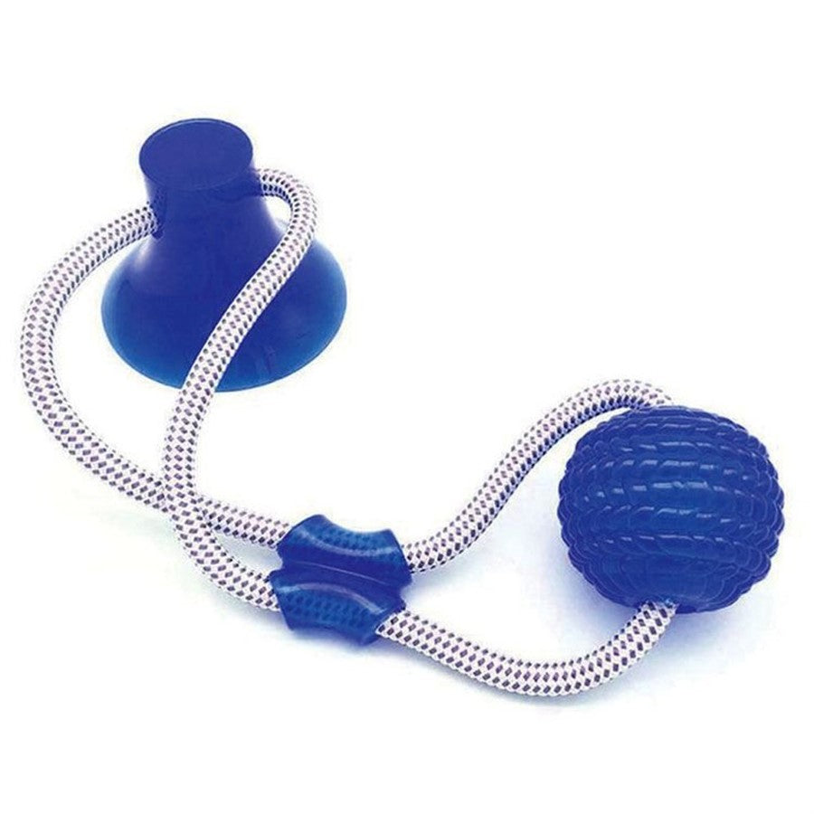 Brinquedo Mordedor Suction Ball Jambo Azul para Cães