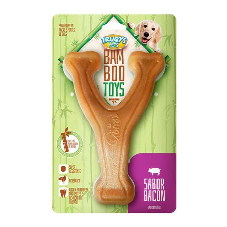 Brinquedo Forquilha de Bamboo Natural Truqys Pets P