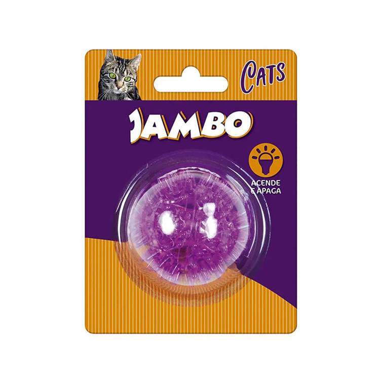 Brinquedo para Gato Jambo Bola Luz Espinho Mini Cat Roxo