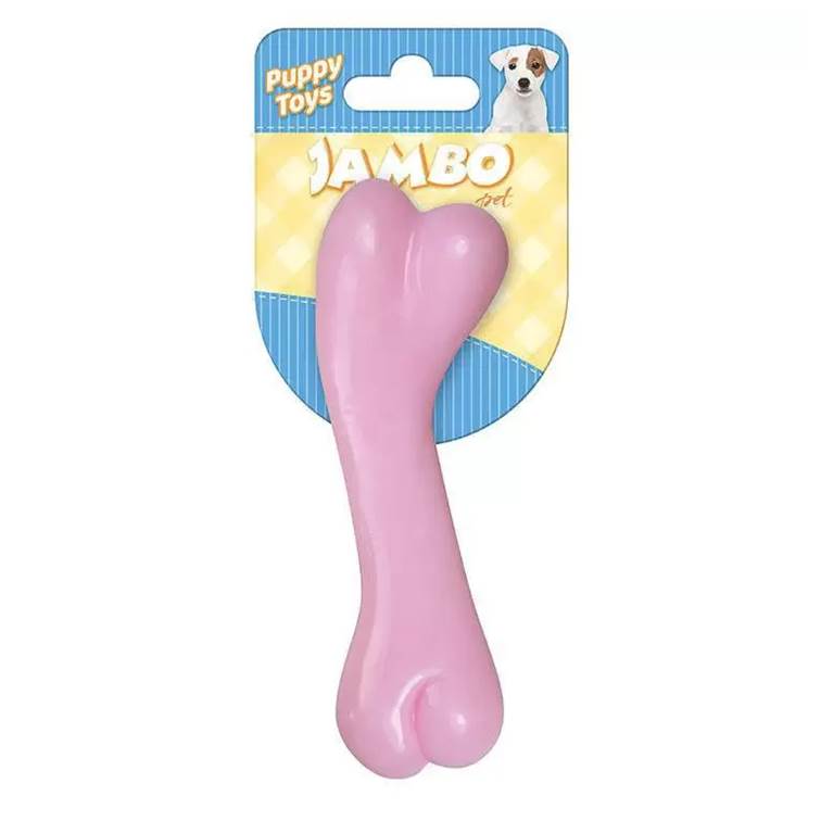 Brinquedo para Cachorro Jambo Mordedor Ossinho Baby Bone Rosa