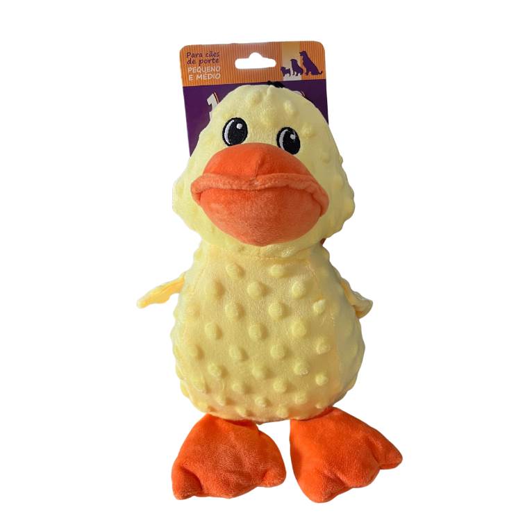 Brinquedo para Cachorro Jambo Mordedor Pelúcia Big Scam Pato Amarelo