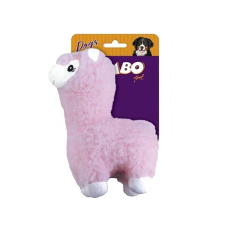 Brinquedo para Cachorro Jambo Mordedor Pelúcia Lhama Rosa