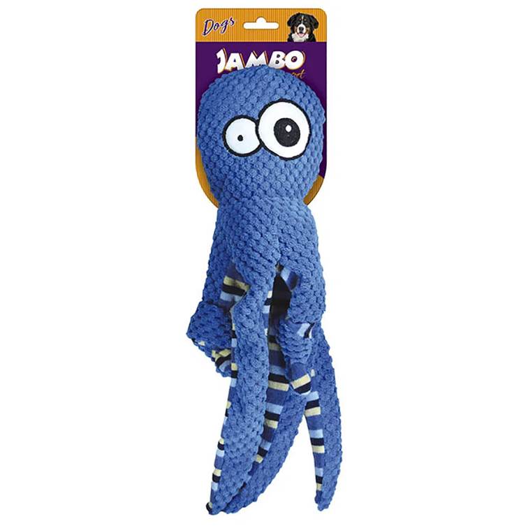 Brinquedo Jambo Mordedor Pelúcia Octopus Azul