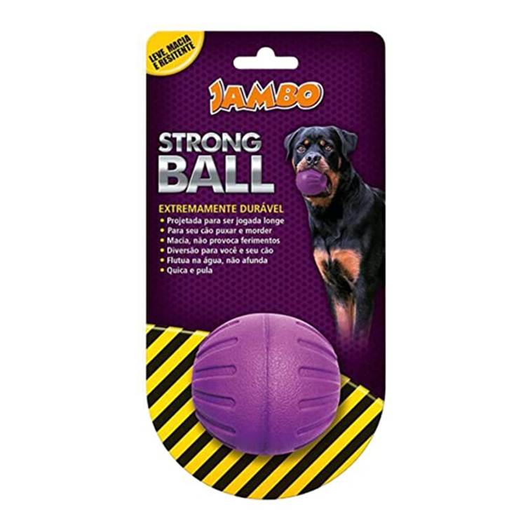 Brinquedo Jambo Mordedor Bola Strong Ball Roxo Pequena