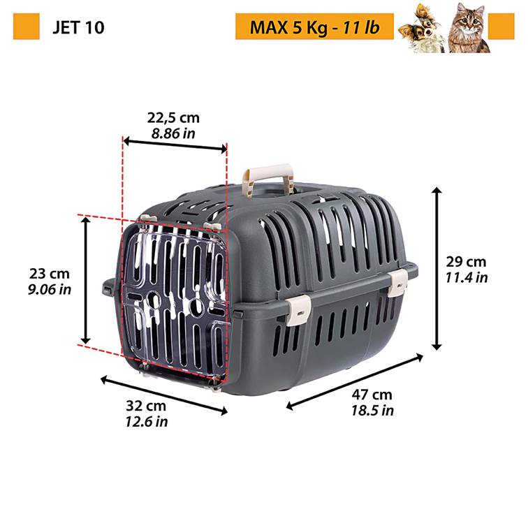 Caixa de Transporte Ferplast Jet 10 Laranja