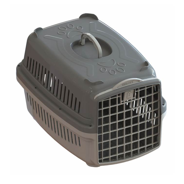 Caixa de Transporte MMA Pet Pata Forte Cinza n3