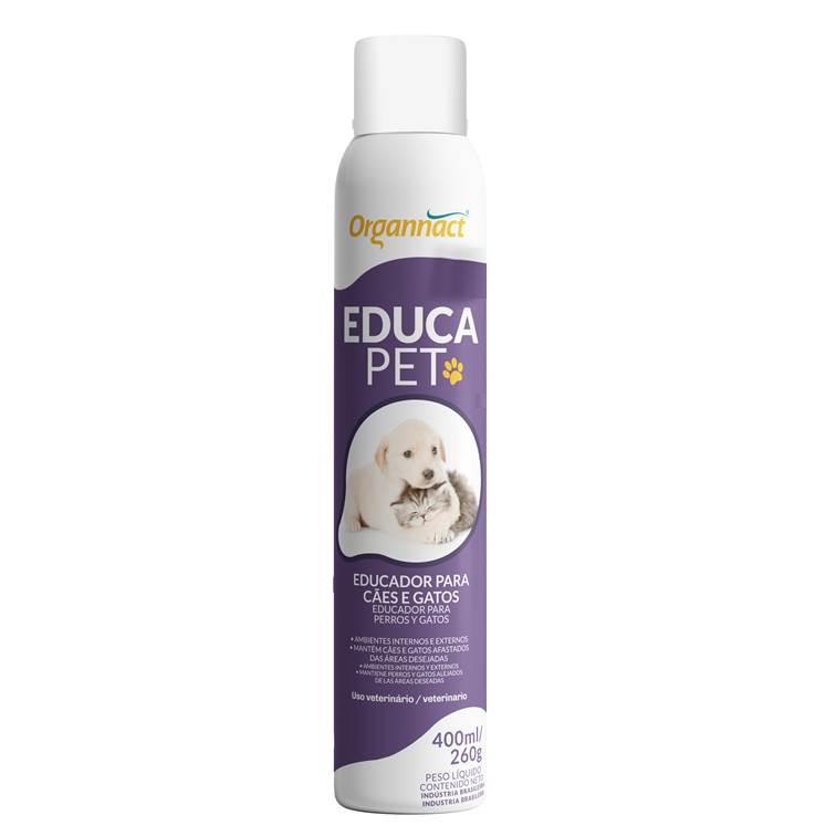 Educa Pet Educador Cães e Gatos Organnact Aerossol 400ml