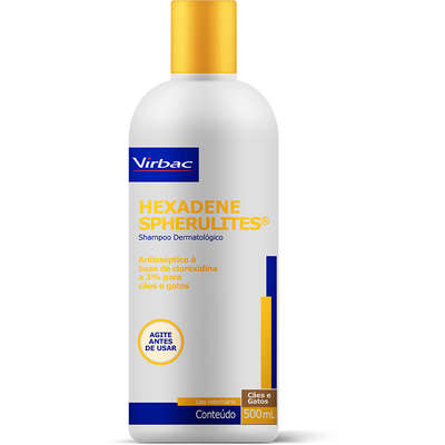 Shampoo Dermatológico Hexadene Virbac Spherulites para Cães e Gatos 500ml