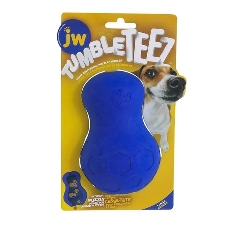 Brinquedo para Cachorro JW Tumble Teez Dog Toy Azul Grande