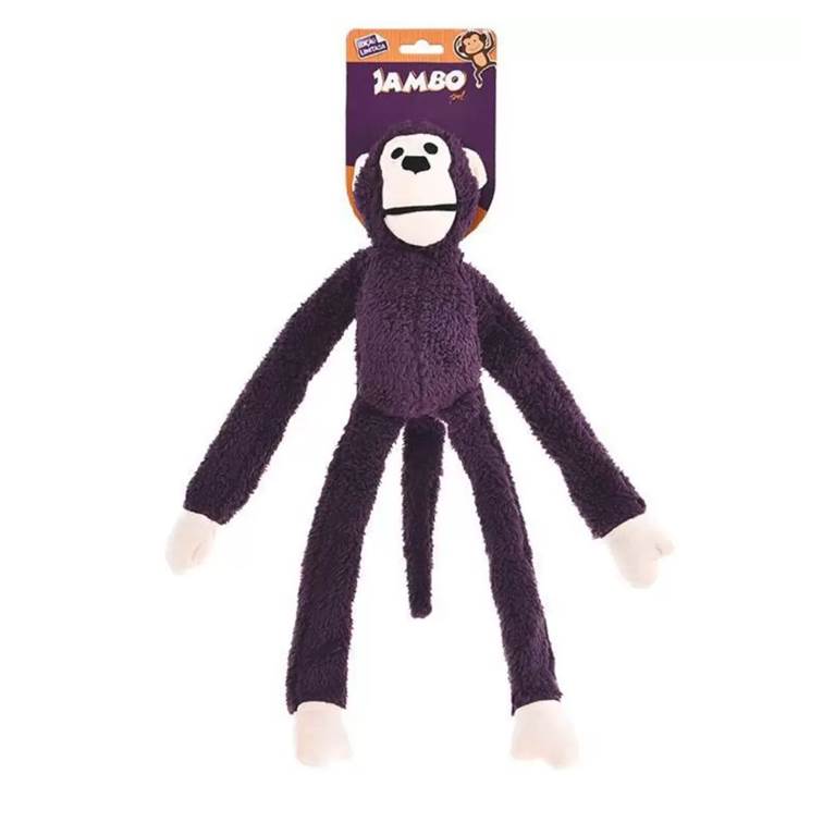 Brinquedo Jambo Mordedor Pelúcia Macaco Roxo