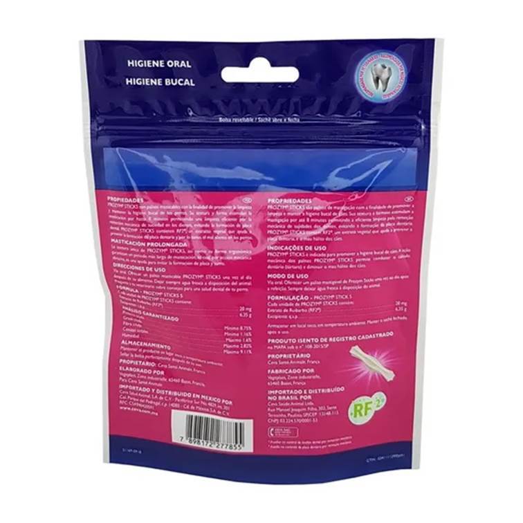 Prozym Sticks 76g 12 Palitos Cães até 10kg