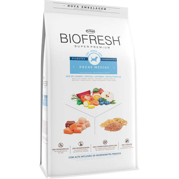 Ração Biofresh Cães Filhotes Raças Médias 10,1kg