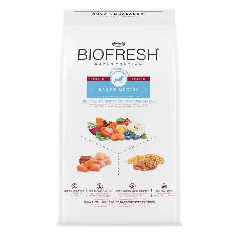 Ração Biofresh Cães Sênior Raças Médias 10,1kg