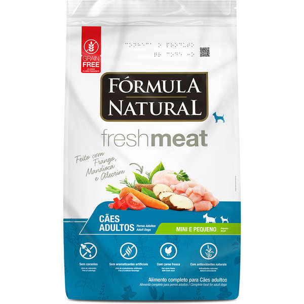 Ração Fórmula Natural Fresh Meat Cães Adultos Raças Pequenas e Mini 2,5kg