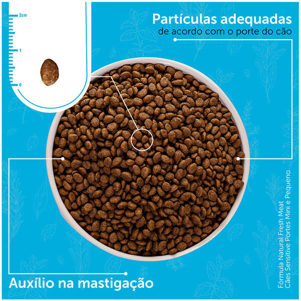 Ração Fórmula Natural Fresh Meat Sensitive Cães Adultos Raças Pequenas e Mini 7kg