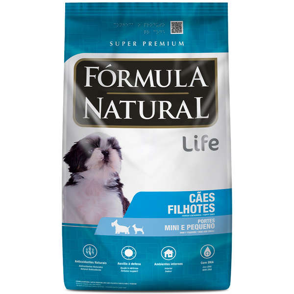 Ração Fórmula Natural Life Cães Filhotes Raças Pequenas e Mini 7kg