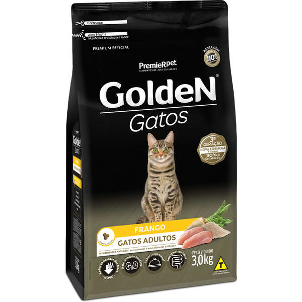 Ração Golden Gatos Adultos Frango 10,1kg