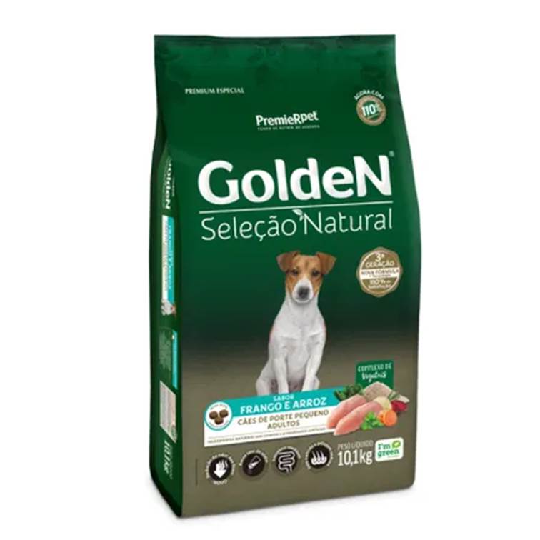 Ração Golden Seleção Natural Cães Adultos Raças Pequenas 10,1kg