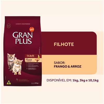 Ração GranPlus Frango para Gatos Filhotes 3kg