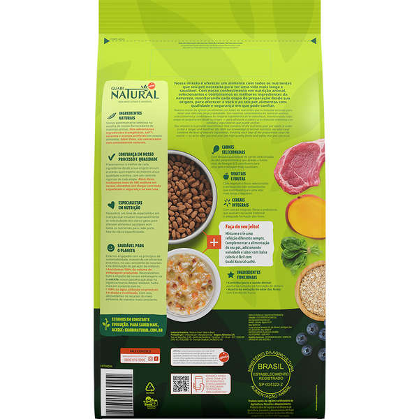 Ração Guabi Natural Cão Adulto Mini e Pequeno Cordeiro e Aveia 10,1kg