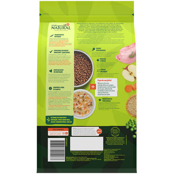 Ração Guabi Natural Cão Filhote Mini e Pequeno Frango e Arroz 10,1kg