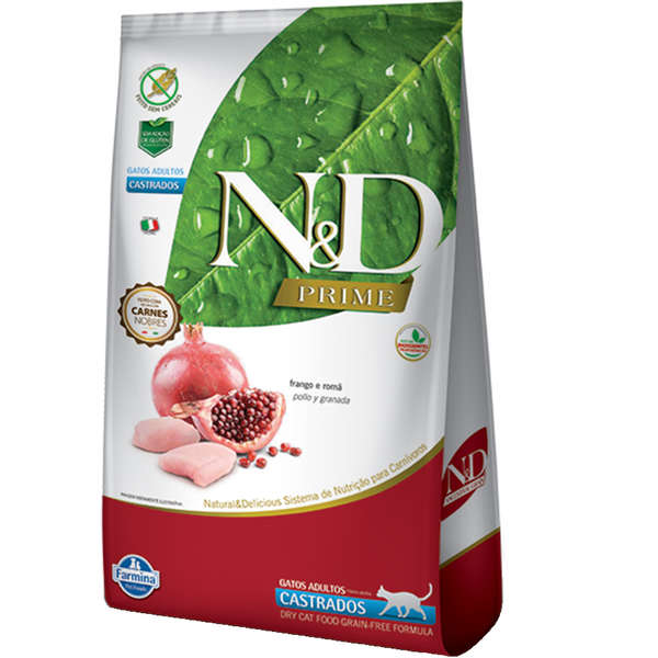 Ração N&D Prime Gatos Castrados Frango 7,5kg