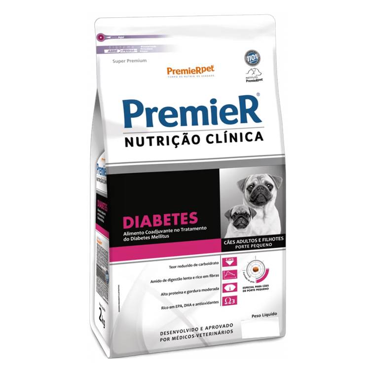 Ração Premier Nutrição Clínica Diabetes Cão Adulto Raças Pequenas 10,1kg