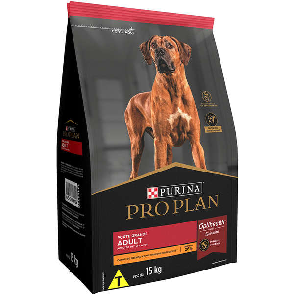 Ração Pro Plan Cães Adultos Raças Grandes 15kg