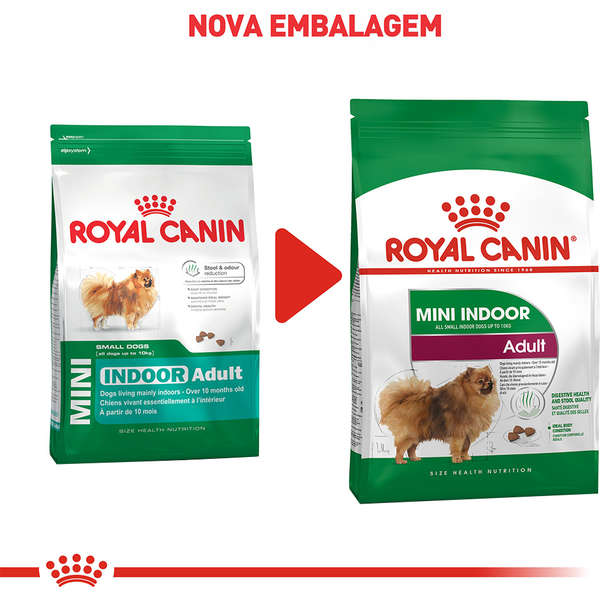 Ração Royal Canin Mini Indoor Adult Cães 2,5kg