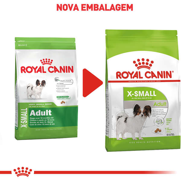 Ração Royal Canin X-Small Adult 8+ Cães 2,5kg