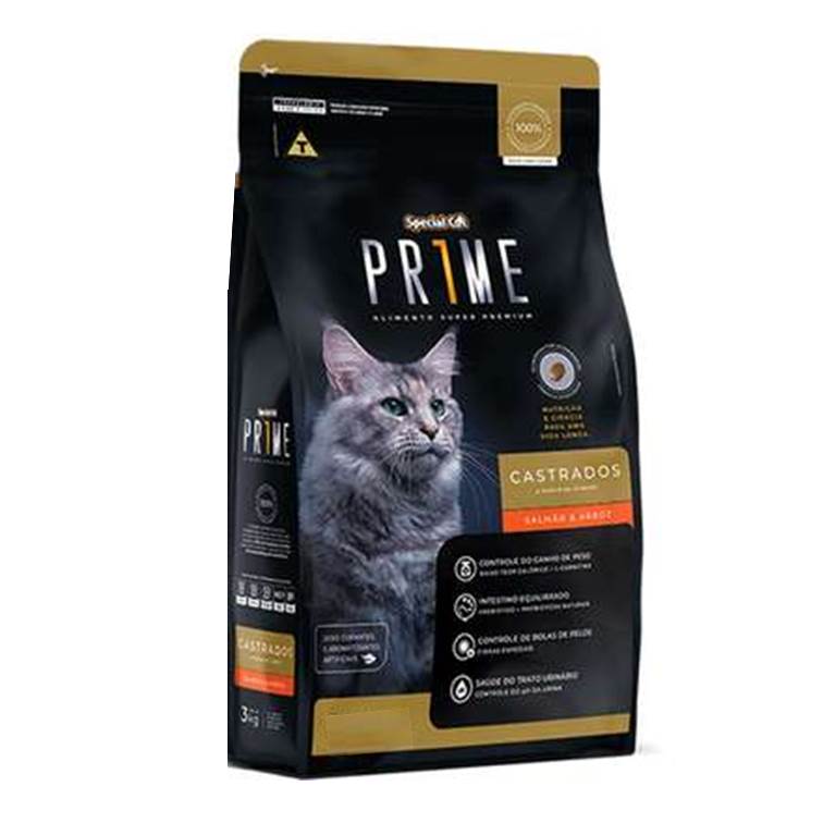 Ração Special Cat Prime Salmão e Arroz Gatos Castrados 3kg