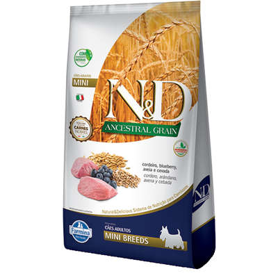Ração N&D Ancestral Cães Adultos Mini Cordeiro 10,1kg