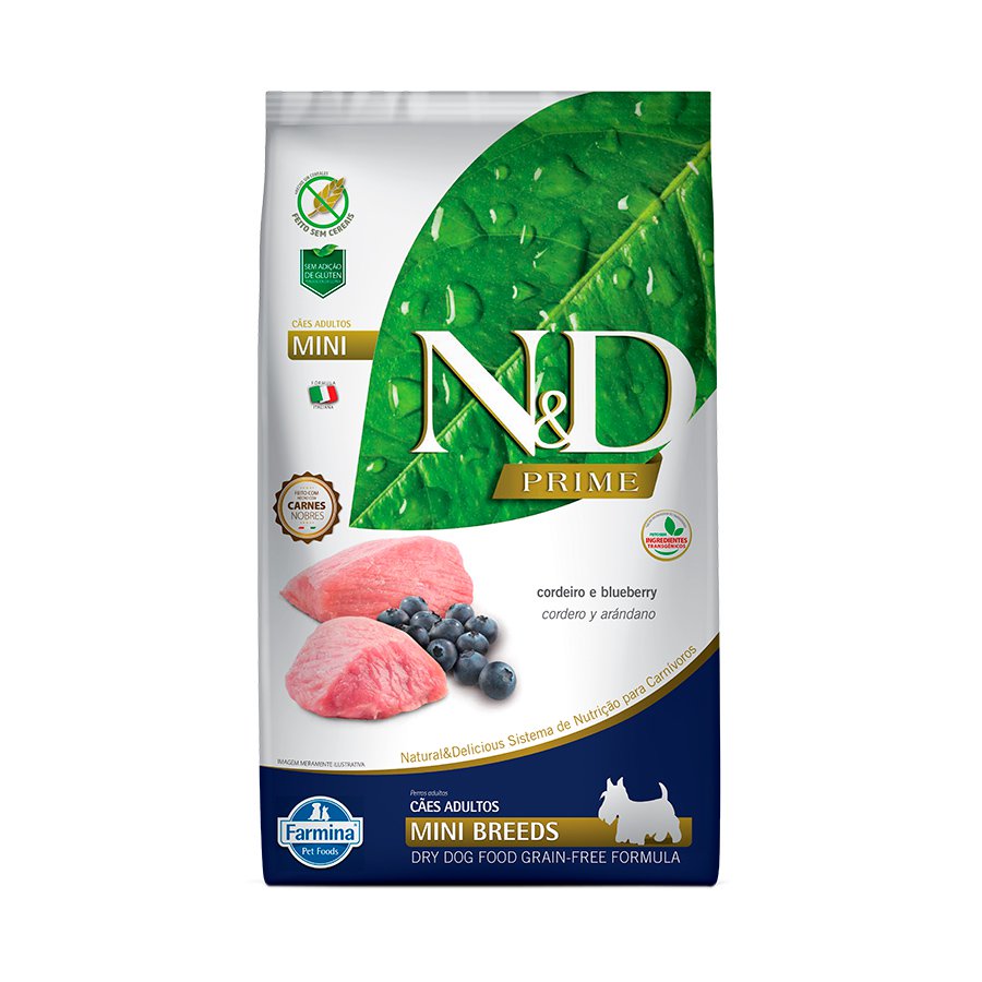 Ração N&D Prime Cães Adultos Mini Cordeiro 10,1kg