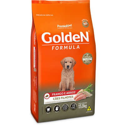 Ração Golden Fórmula Cães Filhotes Frango e Arroz 15kg