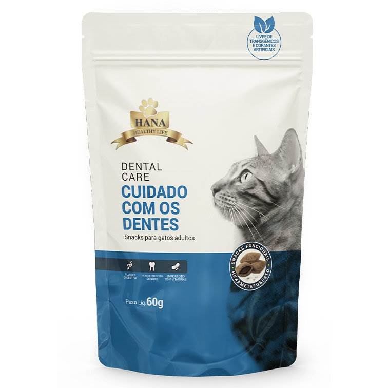 Snacks Hana Nuggets Cuidado com os Dentes para Gatos 60g