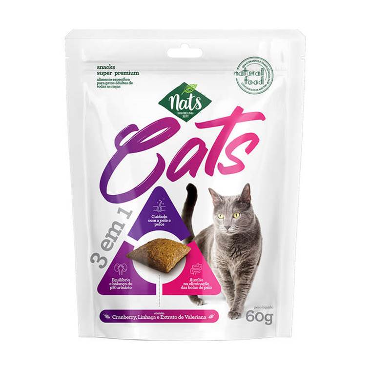 Snacks Nats Cats 3 em 1 para Gatos 60g