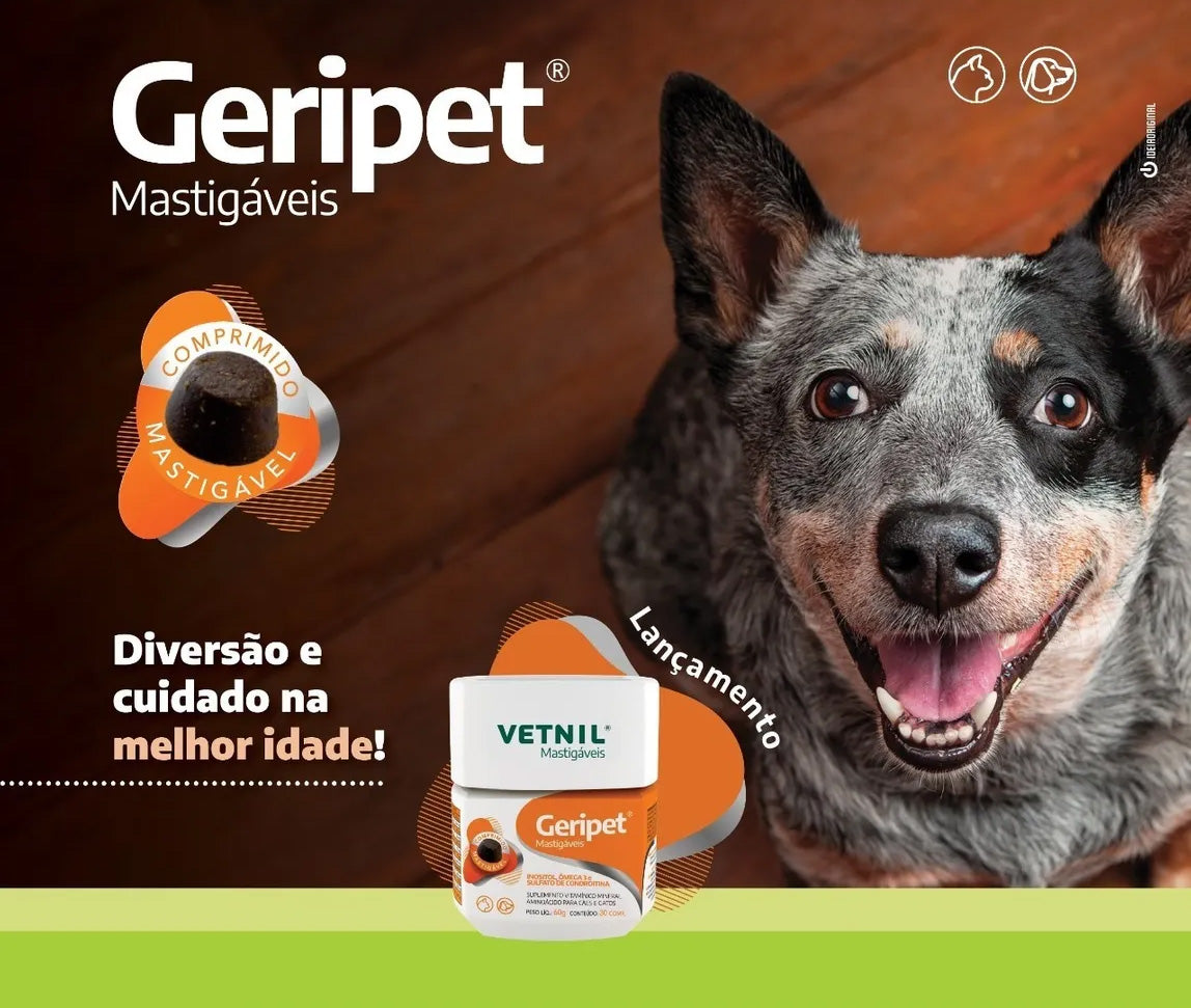 Suplemento Geripet Mastigáveis 30 comprimidos