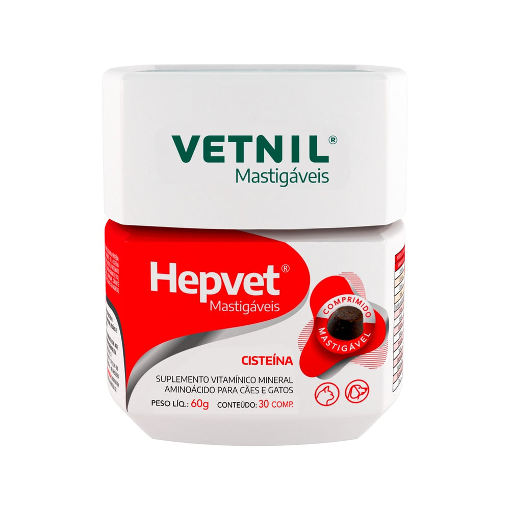 Suplemento Hepvet Mastigáveis 30 comprimidos