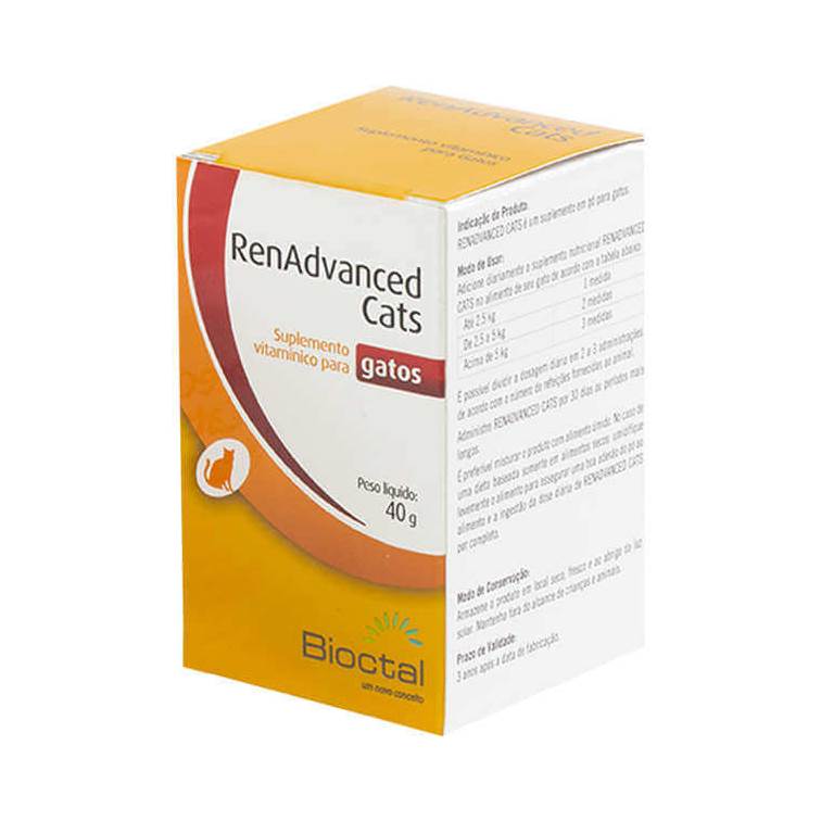 Suplemento Vitamínico Bioctal Renadvanced para Gatos 40g