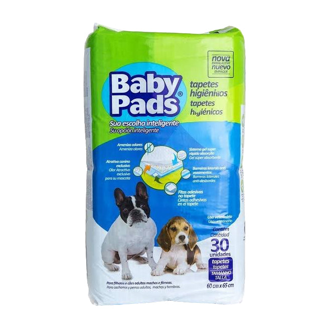 Tapete Higiênico Baby Pads 60x65cm 30 Unidades