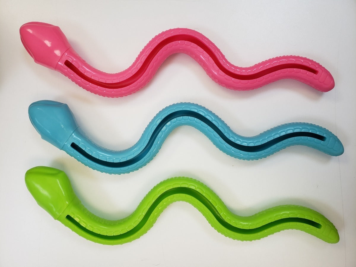 Brinquedo para Cachorro Jambo Mordedor Cobra Tpr Treat Sound Rosa