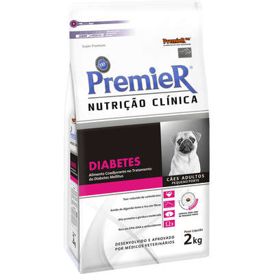 Ração Premier Nutrição Clínica Diabetes Cão Adulto Raças Pequenas 2kg