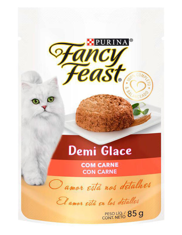 Alimento Úmido para Gato Fancy Feast Sachê Demi Glace Carne 85g