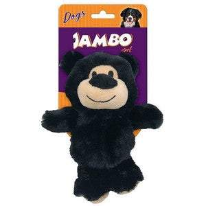 Brinquedo Jambo Mordedor Pelúcia Happy Bear Pequeno Preto