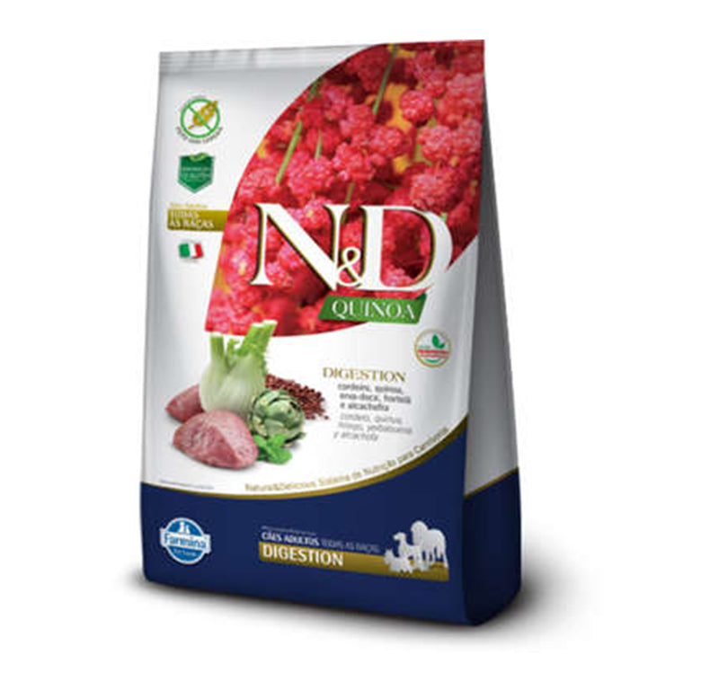 Ração N&D Quinoa Cães Adultos Digestion Cordeiro 2,5kg